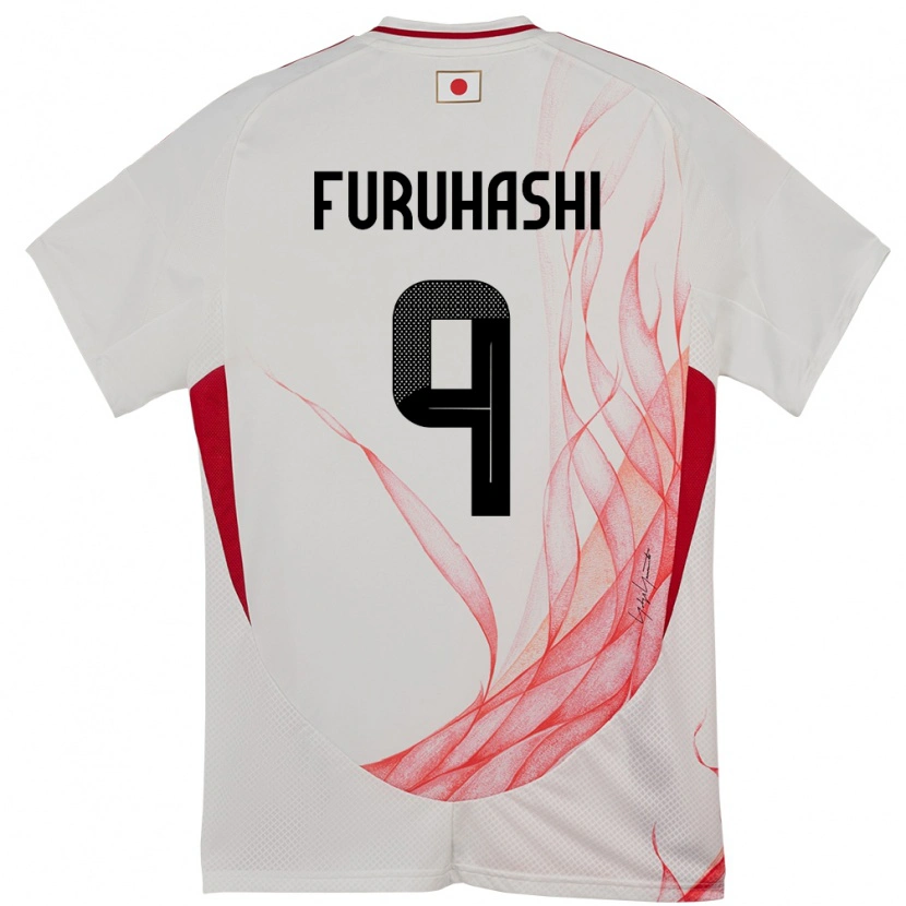 Danxen Mann Japan Kyogo Furuhashi #9 Hvit Bortetrøye Drakt Trøye 24-26 Skjorter T-Skjorte