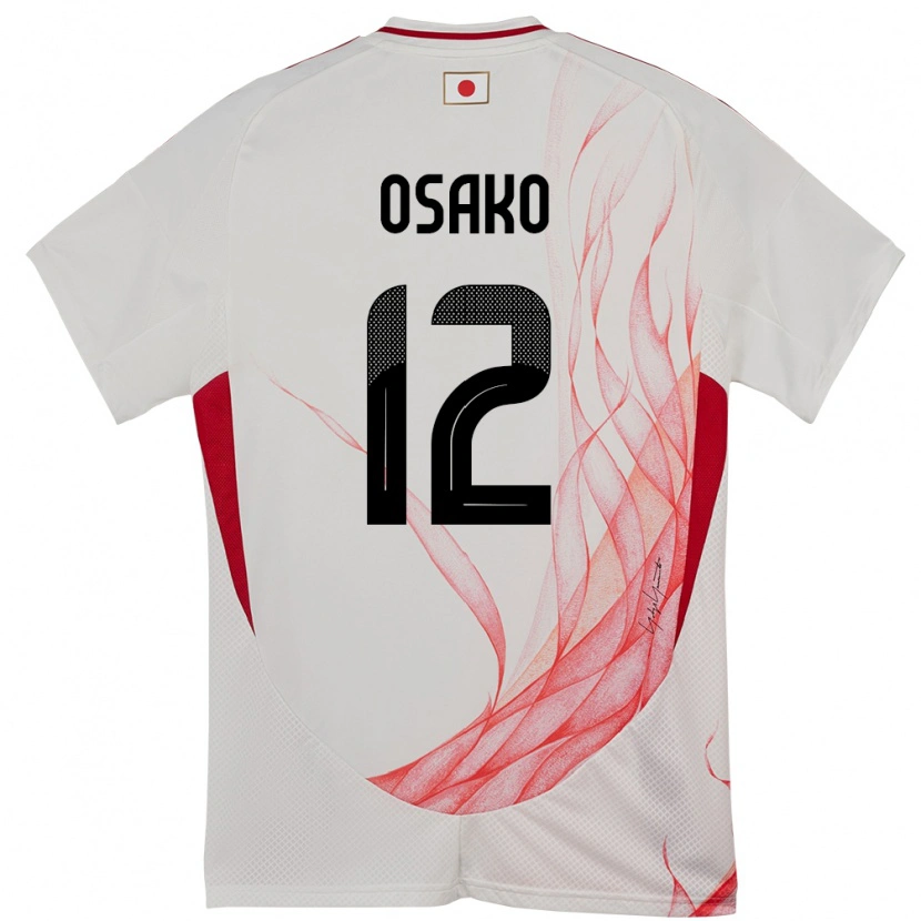 Danxen Mann Japan Keisuke Osako #12 Hvit Bortetrøye Drakt Trøye 24-26 Skjorter T-Skjorte