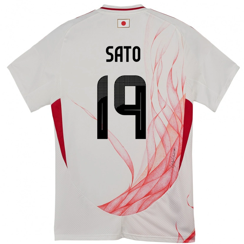 Danxen Mann Japan Raku Sato #19 Hvit Bortetrøye Drakt Trøye 24-26 Skjorter T-Skjorte