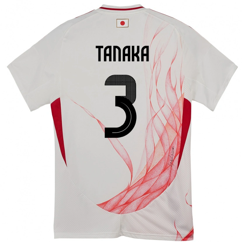 Danxen Mann Japan Hayato Tanaka #3 Hvit Bortetrøye Drakt Trøye 24-26 Skjorter T-Skjorte