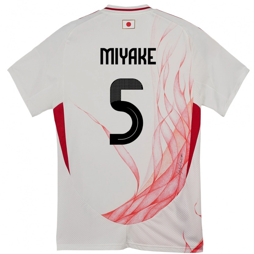 Danxen Mann Japan Shiori Miyake #5 Hvit Bortetrøye Drakt Trøye 24-26 Skjorter T-Skjorte