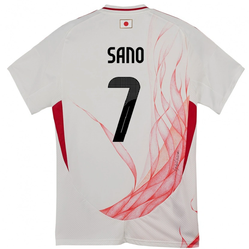 Danxen Mann Japan Kodai Sano #7 Hvit Bortetrøye Drakt Trøye 24-26 Skjorter T-Skjorte