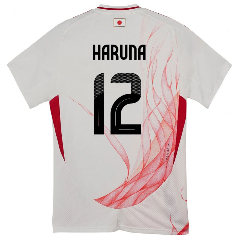 Danxen Mann Japan Ryusei Haruna #12 Hvit Bortetrøye Drakt Trøye 24-26 Skjorter T-Skjorte