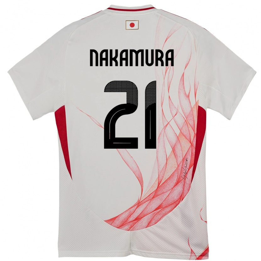 Danxen Mann Japan Jiro Nakamura #21 Hvit Bortetrøye Drakt Trøye 24-26 Skjorter T-Skjorte