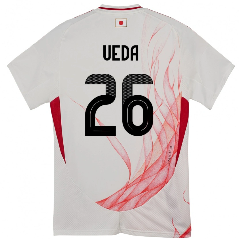 Danxen Mann Japan Ayase Ueda #26 Hvit Bortetrøye Drakt Trøye 24-26 Skjorter T-Skjorte