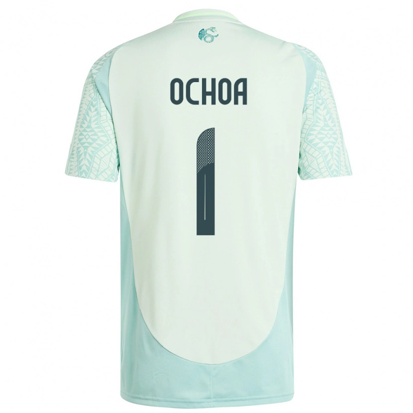 Danxen Mann Mexico Emmanuel Ochoa #1 Lin Grønn Bortetrøye Drakt Trøye 24-26 Skjorter T-Skjorte