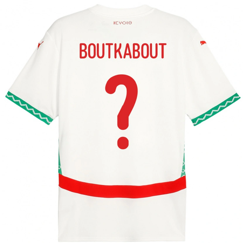 Danxen Mann Marokko Amir Boutkabout #0 Hvit Bortetrøye Drakt Trøye 24-26 Skjorter T-Skjorte