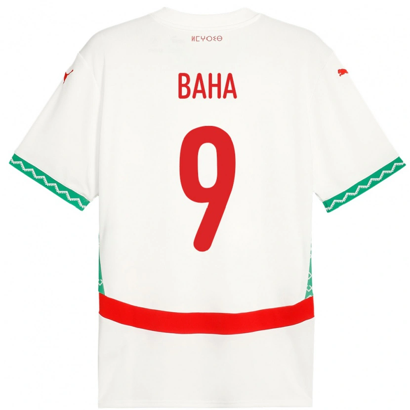 Danxen Mann Marokko Ziyad Baha #9 Hvit Bortetrøye Drakt Trøye 24-26 Skjorter T-Skjorte