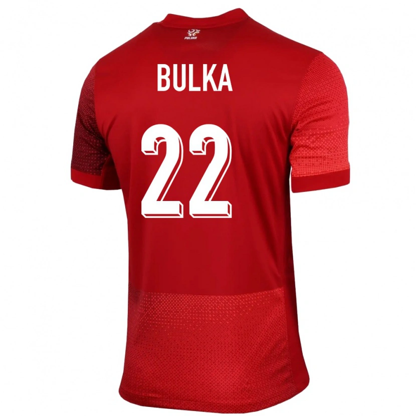 Danxen Mann Polen Marcin Bulka #22 Rød Bortetrøye Drakt Trøye 24-26 Skjorter T-Skjorte