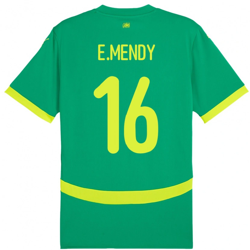Danxen Mann Senegal Edouard Mendy #16 Grønn Bortetrøye Drakt Trøye 24-26 Skjorter T-Skjorte
