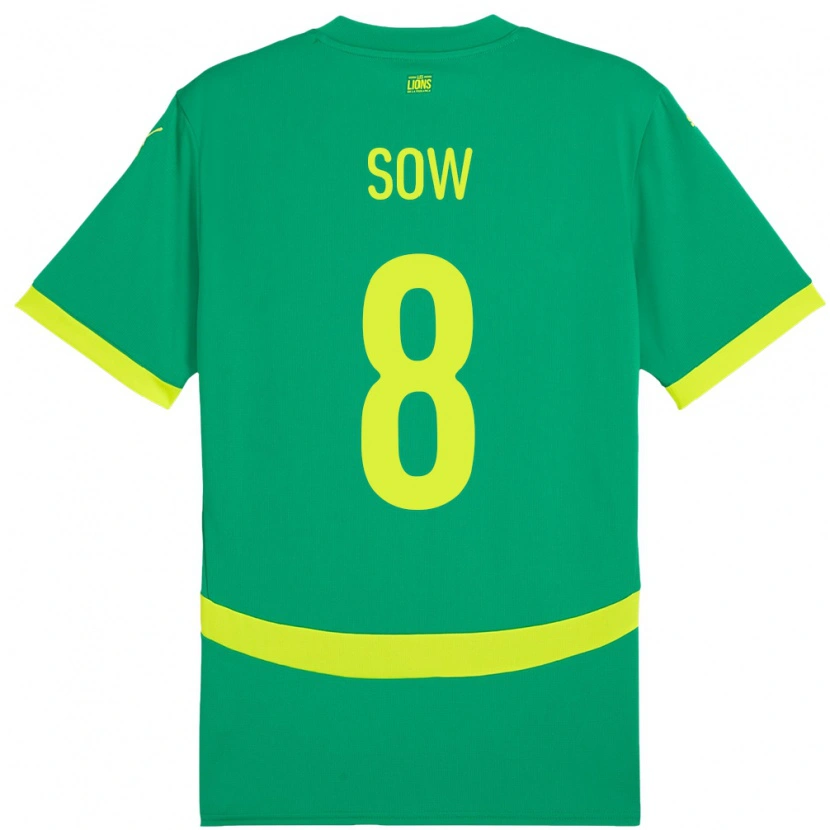 Danxen Mann Senegal Mbayang Sow #8 Grønn Bortetrøye Drakt Trøye 24-26 Skjorter T-Skjorte