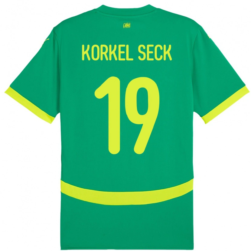 Danxen Mann Senegal Bineta Korkel Seck #19 Grønn Bortetrøye Drakt Trøye 24-26 Skjorter T-Skjorte