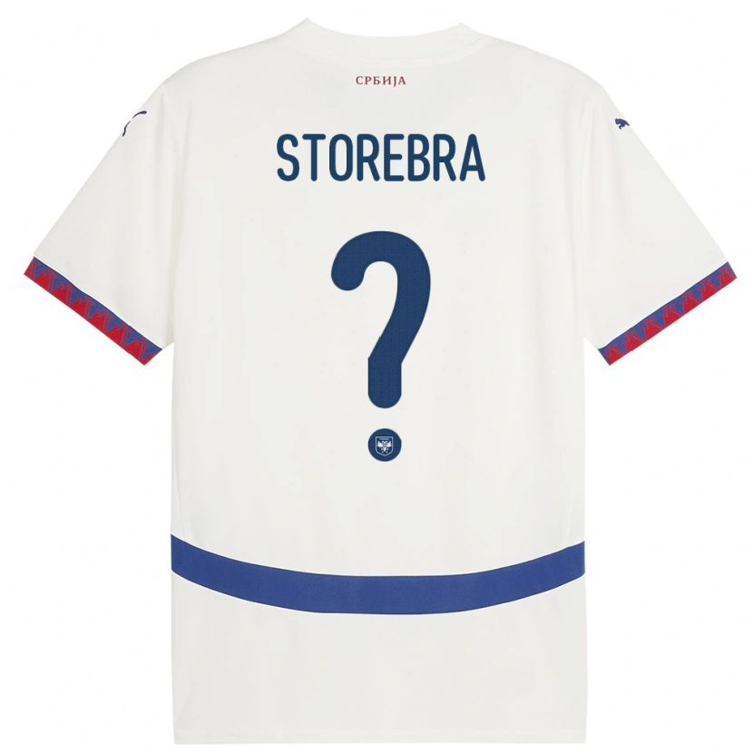 Danxen Mann Serbia Sasa Storebra #0 Hvit Bortetrøye Drakt Trøye 24-26 Skjorter T-Skjorte