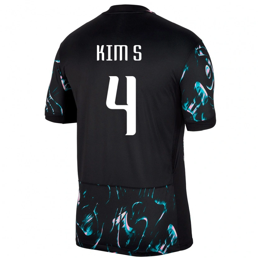 Danxen Mann Sør-Korea Sean Kim #4 Svart Bortetrøye Drakt Trøye 24-26 Skjorter T-Skjorte