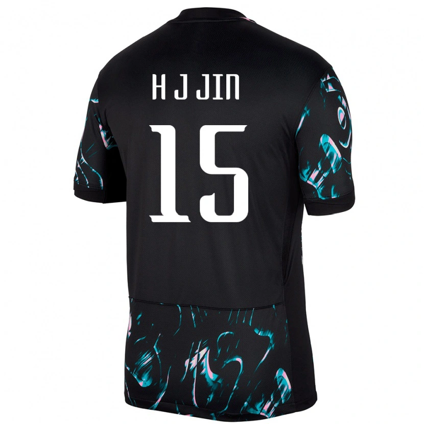 Danxen Mann Sør-Korea Jun-Ho Jin #15 Svart Bortetrøye Drakt Trøye 24-26 Skjorter T-Skjorte