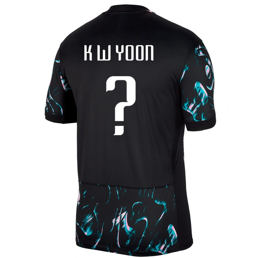 Danxen Mann Sør-Korea Yoon Ki Wook #0 Svart Bortetrøye Drakt Trøye 24-26 Skjorter T-Skjorte