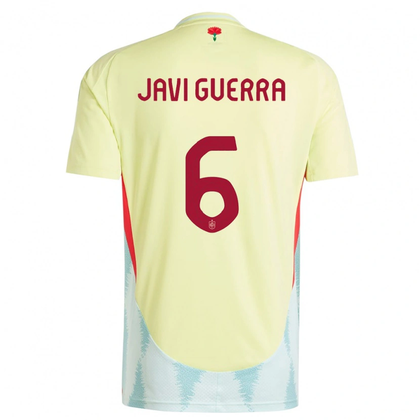 Danxen Mann Spania Javi Guerra #6 Gul Bortetrøye Drakt Trøye 24-26 Skjorter T-Skjorte