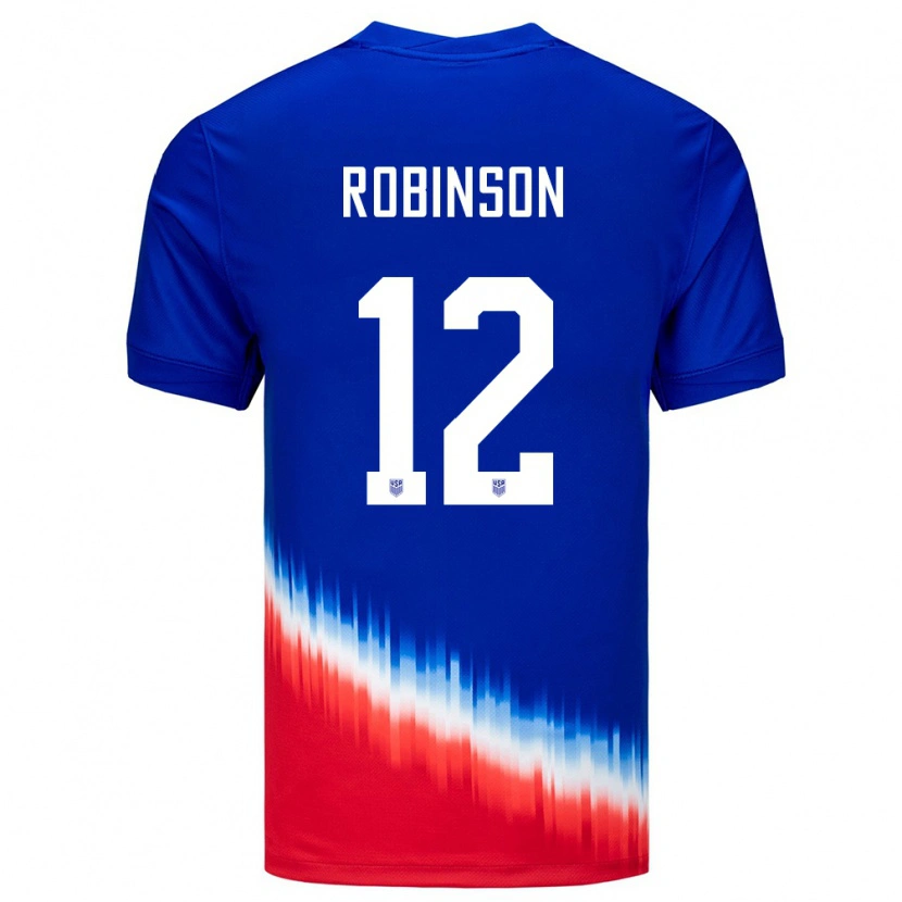 Danxen Mann Usa Miles Robinson #12 Blå Bortetrøye Drakt Trøye 24-26 Skjorter T-Skjorte