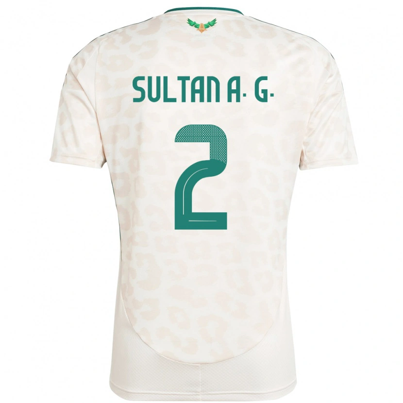 Danxen Mann Saudi-Arabia Sultan Al-Ghannam #2 Hvit Bortetrøye Drakt Trøye 24-26 Skjorter T-Skjorte