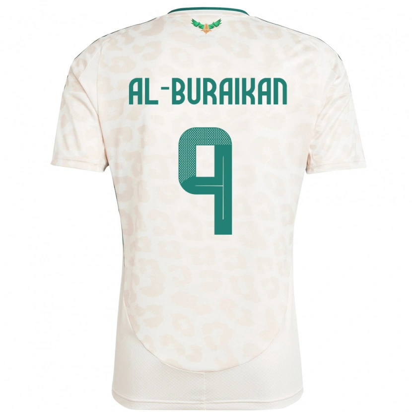 Danxen Mann Saudi-Arabia Firas Al-Buraikan #9 Hvit Bortetrøye Drakt Trøye 24-26 Skjorter T-Skjorte