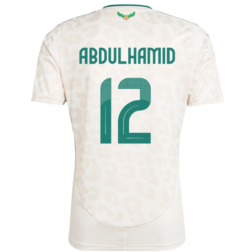 Danxen Mann Saudi-Arabia Saud Abdulhamid #12 Hvit Bortetrøye Drakt Trøye 24-26 Skjorter T-Skjorte