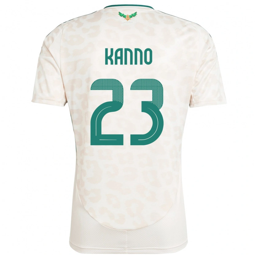 Danxen Mann Saudi-Arabia Mohamed Kanno #23 Hvit Bortetrøye Drakt Trøye 24-26 Skjorter T-Skjorte