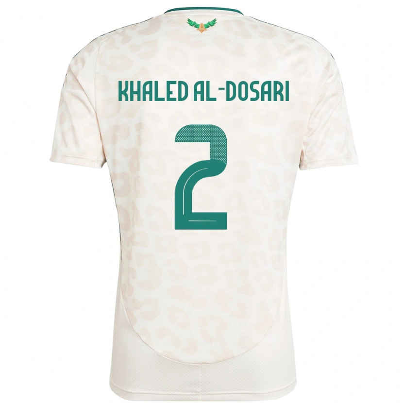 Danxen Mann Saudi-Arabia Yazeed Khaled Al-Dosari #2 Hvit Bortetrøye Drakt Trøye 24-26 Skjorter T-Skjorte