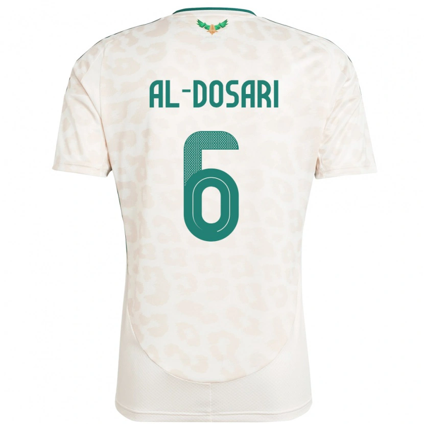 Danxen Mann Saudi-Arabia Saeed Al-Dosari #6 Hvit Bortetrøye Drakt Trøye 24-26 Skjorter T-Skjorte