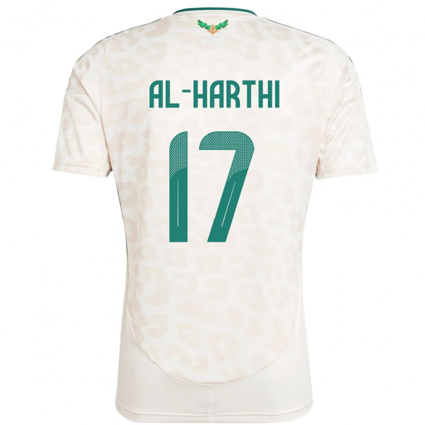 Danxen Mann Saudi-Arabia Adel Al-Harthi #17 Hvit Bortetrøye Drakt Trøye 24-26 Skjorter T-Skjorte
