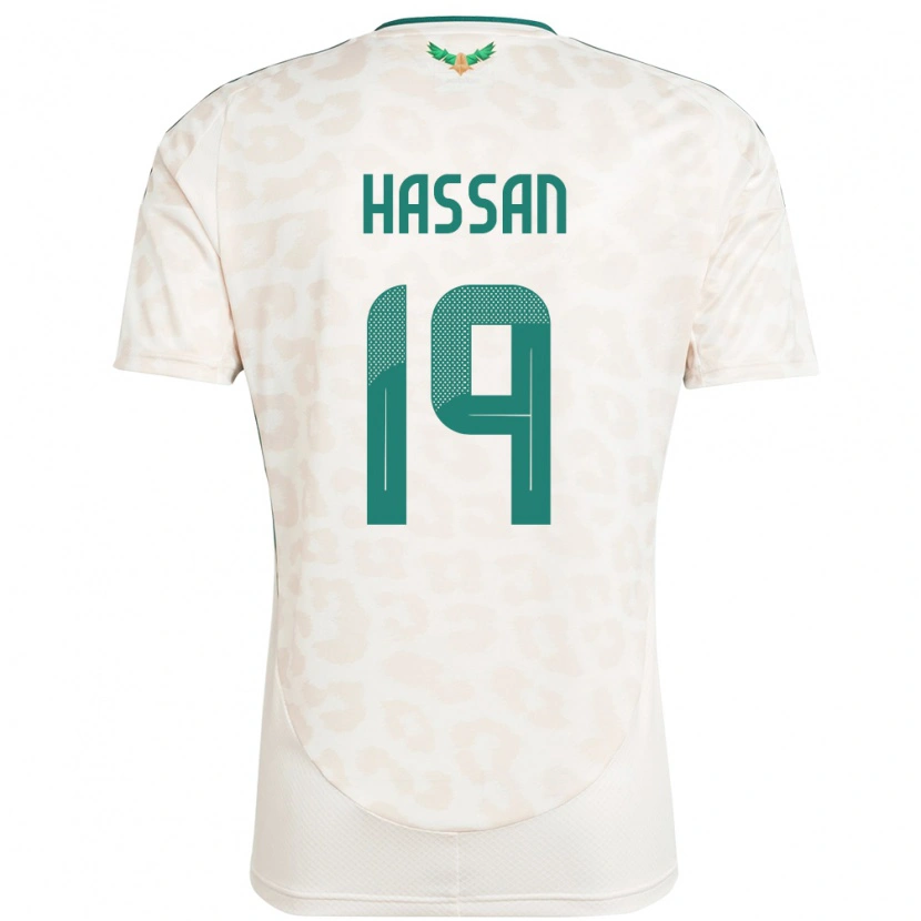 Danxen Mann Saudi-Arabia Abdulhakim Hassan #19 Hvit Bortetrøye Drakt Trøye 24-26 Skjorter T-Skjorte