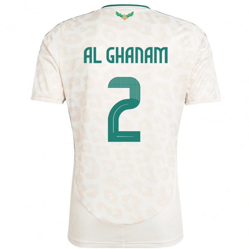 Danxen Mann Saudi-Arabia Sultan Al Ghanam #2 Hvit Bortetrøye Drakt Trøye 24-26 Skjorter T-Skjorte