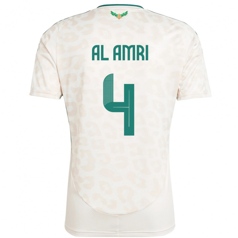 Danxen Mann Saudi-Arabia Abdulelah Al Amri #4 Hvit Bortetrøye Drakt Trøye 24-26 Skjorter T-Skjorte