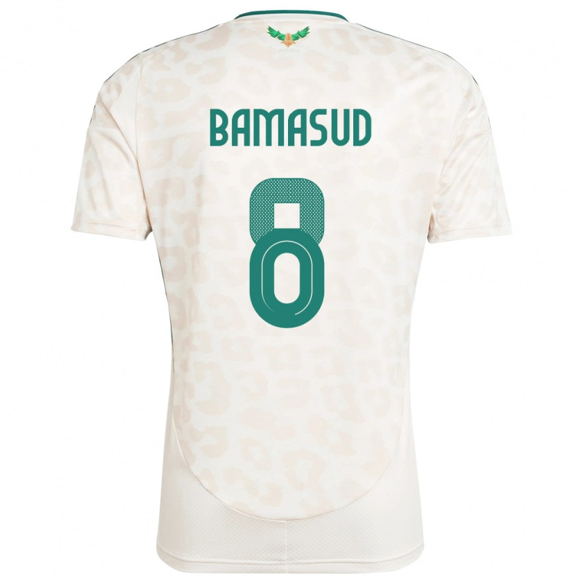 Danxen Mann Saudi-Arabia Ahmed Bamasud #8 Hvit Bortetrøye Drakt Trøye 24-26 Skjorter T-Skjorte