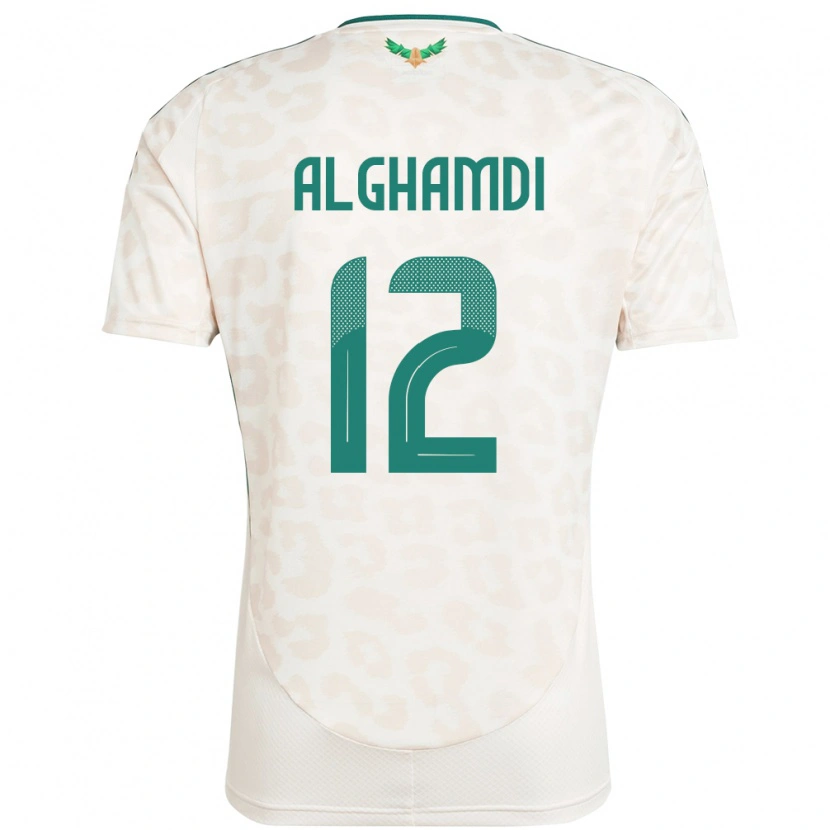 Danxen Mann Saudi-Arabia Faisal Alghamdi #12 Hvit Bortetrøye Drakt Trøye 24-26 Skjorter T-Skjorte