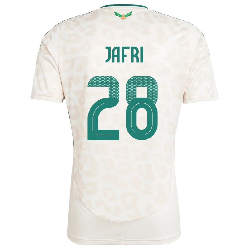 Danxen Mann Saudi-Arabia Farah Jafri #28 Hvit Bortetrøye Drakt Trøye 24-26 Skjorter T-Skjorte