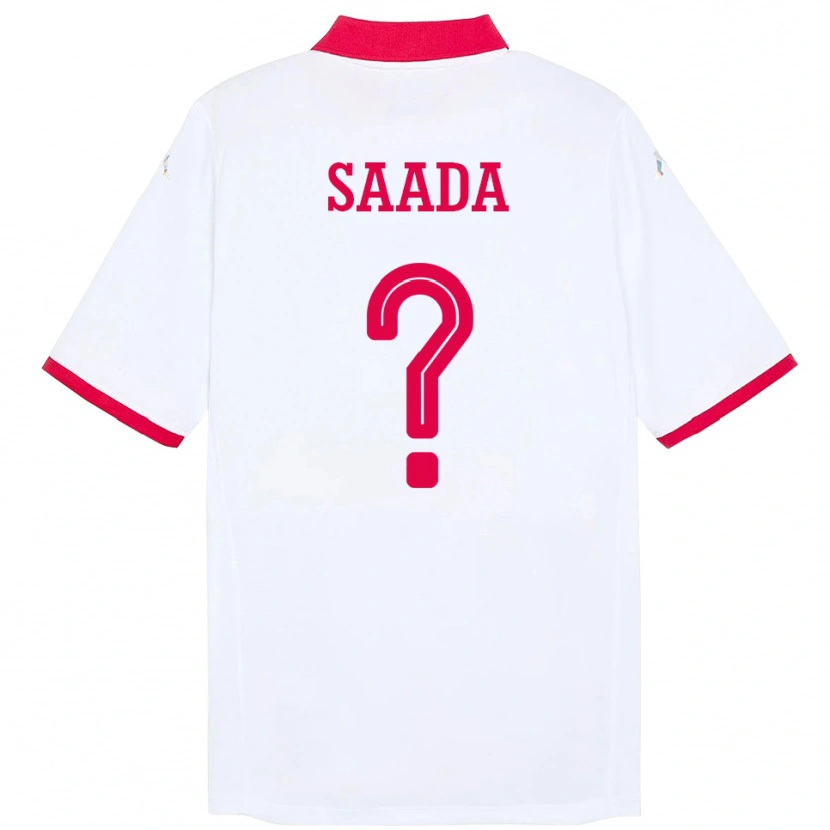 Danxen Mann Tunisia Malek Saada #0 Hvit Bortetrøye Drakt Trøye 24-26 Skjorter T-Skjorte