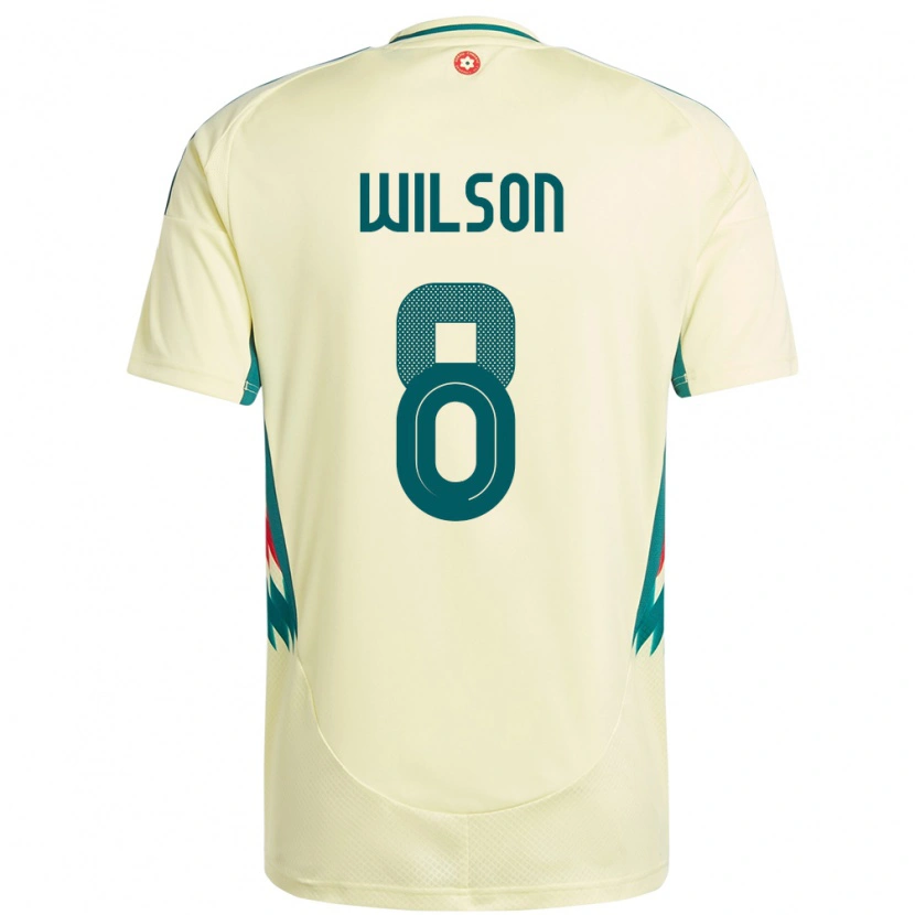 Danxen Mann Wales Harry Wilson #8 Beige Gul Bortetrøye Drakt Trøye 24-26 Skjorter T-Skjorte
