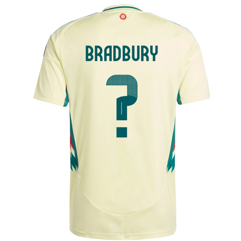 Danxen Mann Wales Makenzie Bradbury #0 Beige Gul Bortetrøye Drakt Trøye 24-26 Skjorter T-Skjorte