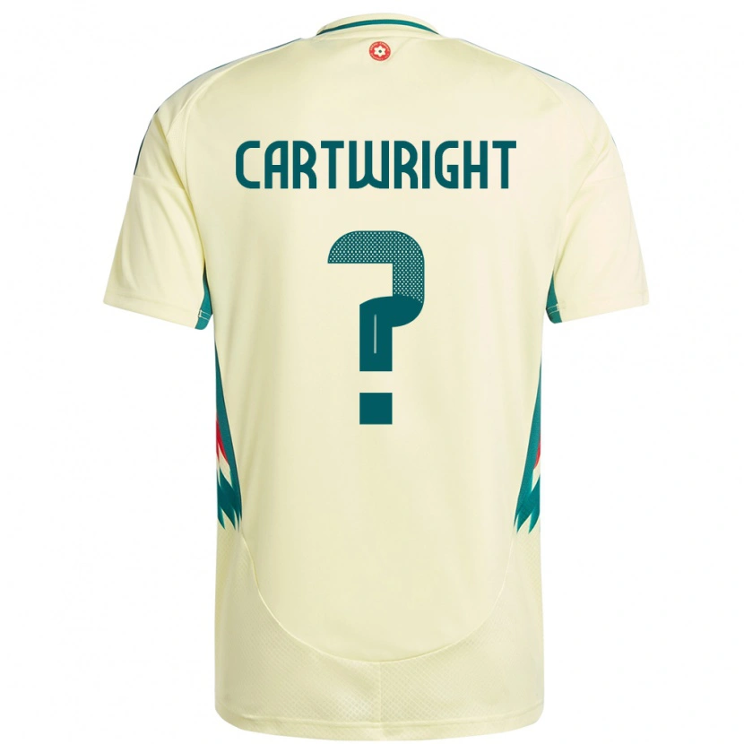 Danxen Mann Wales Logan Cartwright #0 Beige Gul Bortetrøye Drakt Trøye 24-26 Skjorter T-Skjorte