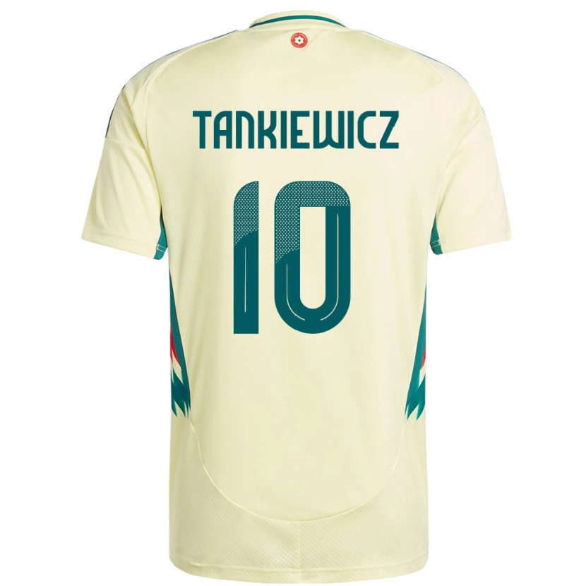 Danxen Mann Wales Rob Tankiewicz #10 Beige Gul Bortetrøye Drakt Trøye 24-26 Skjorter T-Skjorte