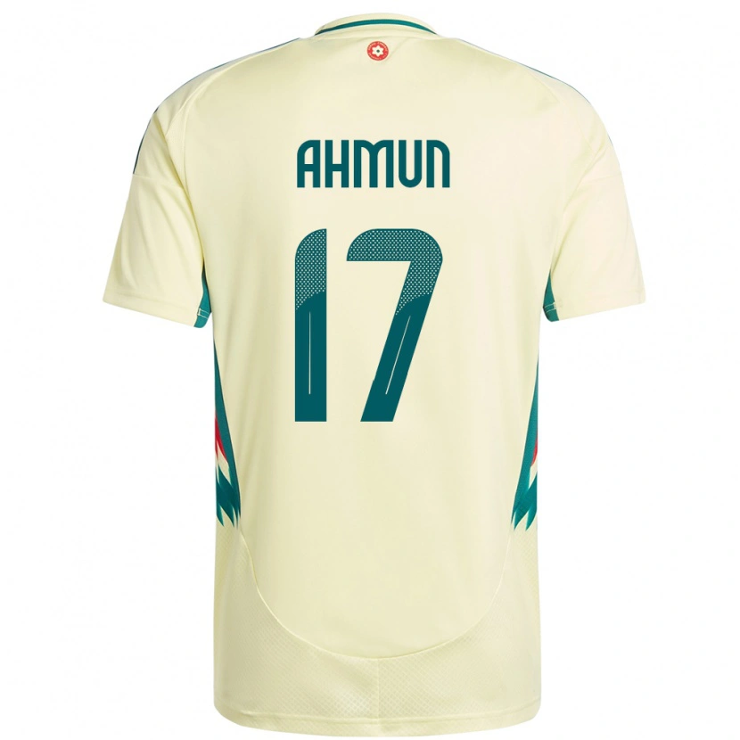 Danxen Mann Wales Ben Ahmun #17 Beige Gul Bortetrøye Drakt Trøye 24-26 Skjorter T-Skjorte