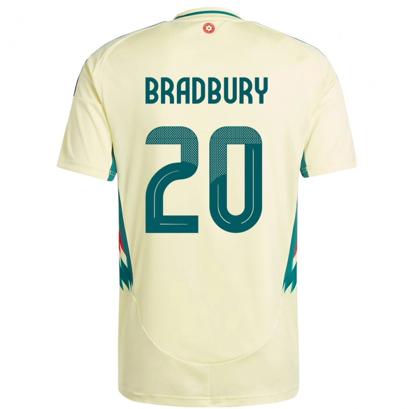 Danxen Mann Wales Louie Bradbury #20 Beige Gul Bortetrøye Drakt Trøye 24-26 Skjorter T-Skjorte
