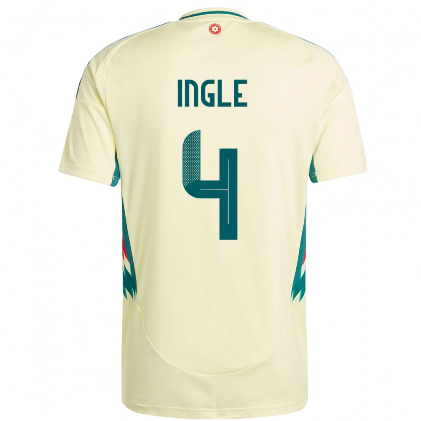 Danxen Mann Wales Sophie Ingle #4 Beige Gul Bortetrøye Drakt Trøye 24-26 Skjorter T-Skjorte