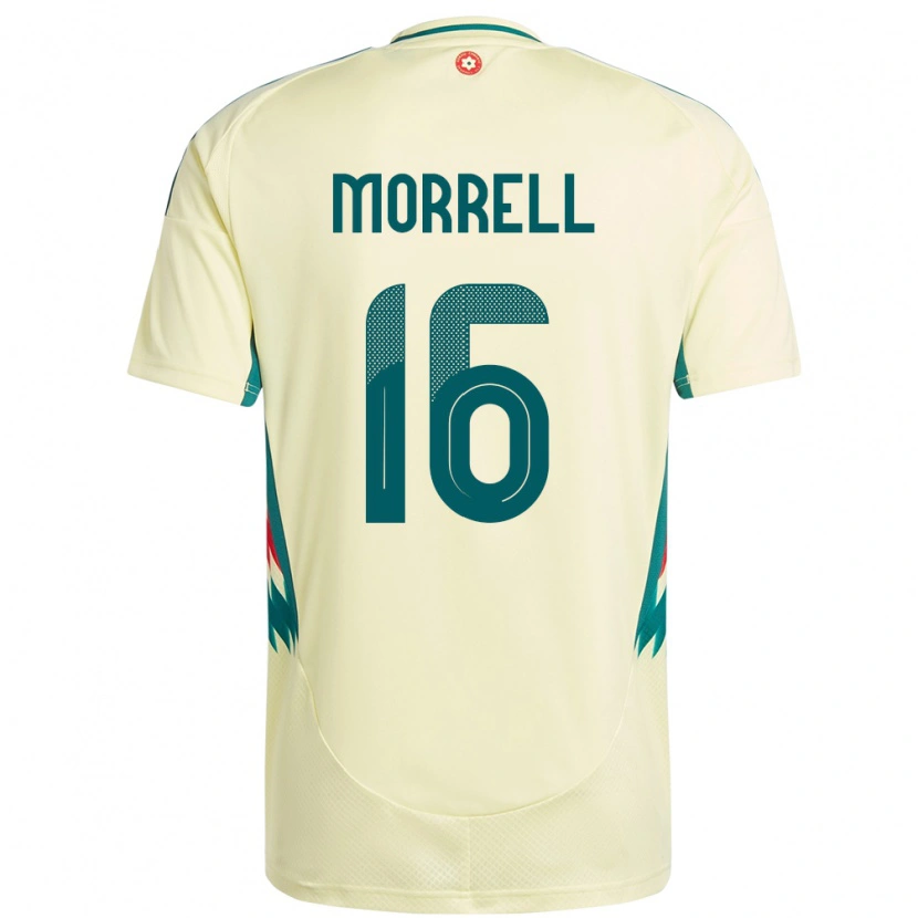 Danxen Mann Wales Joe Morrell #16 Beige Gul Bortetrøye Drakt Trøye 24-26 Skjorter T-Skjorte