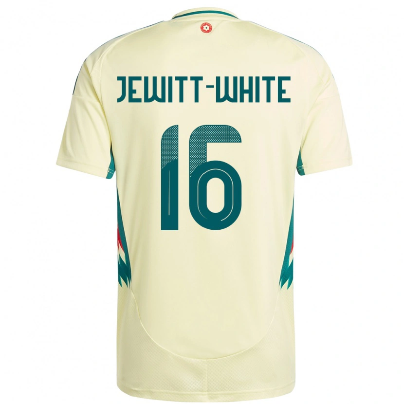 Danxen Mann Wales Harry Jewitt White #16 Beige Gul Bortetrøye Drakt Trøye 24-26 Skjorter T-Skjorte