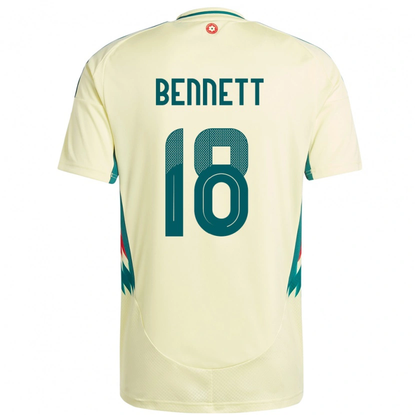 Danxen Mann Wales Murphy Bennett #18 Beige Gul Bortetrøye Drakt Trøye 24-26 Skjorter T-Skjorte