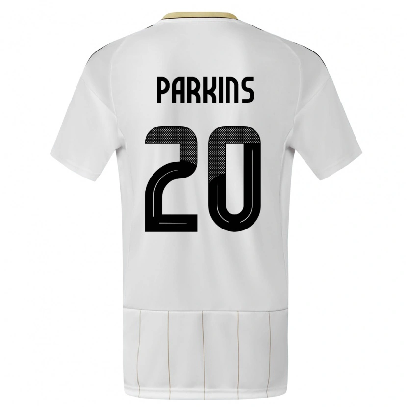 Danxen Mann Costa Rica Rashir Parkins #20 Hvit Bortetrøye Drakt Trøye 24-26 Skjorter T-Skjorte