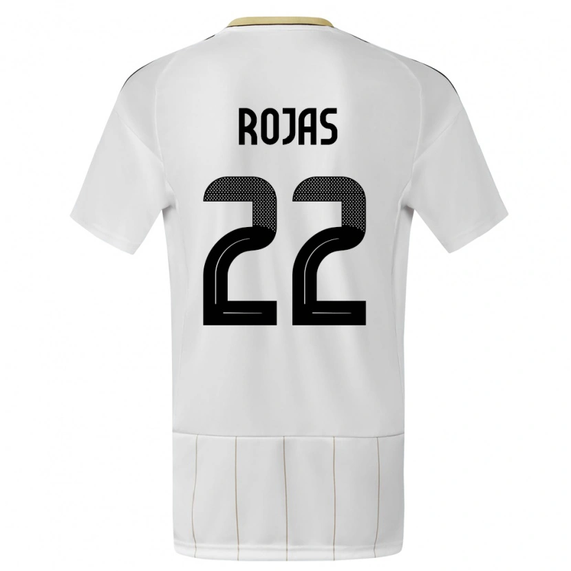 Danxen Mann Costa Rica Andy Rojas #22 Hvit Bortetrøye Drakt Trøye 24-26 Skjorter T-Skjorte