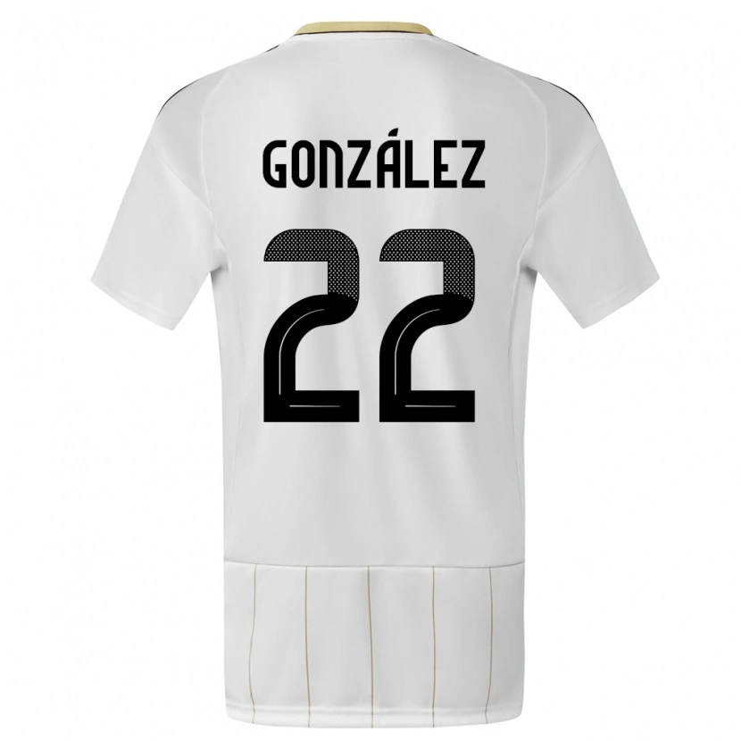 Danxen Mann Costa Rica Kenneth González #22 Hvit Bortetrøye Drakt Trøye 24-26 Skjorter T-Skjorte