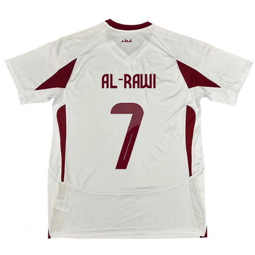 Danxen Mann Qatar Ahmed Al-Rawi #7 Hvit Bortetrøye Drakt Trøye 24-26 Skjorter T-Skjorte